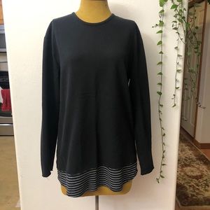 JACKSON women's black sweatshirt with frill